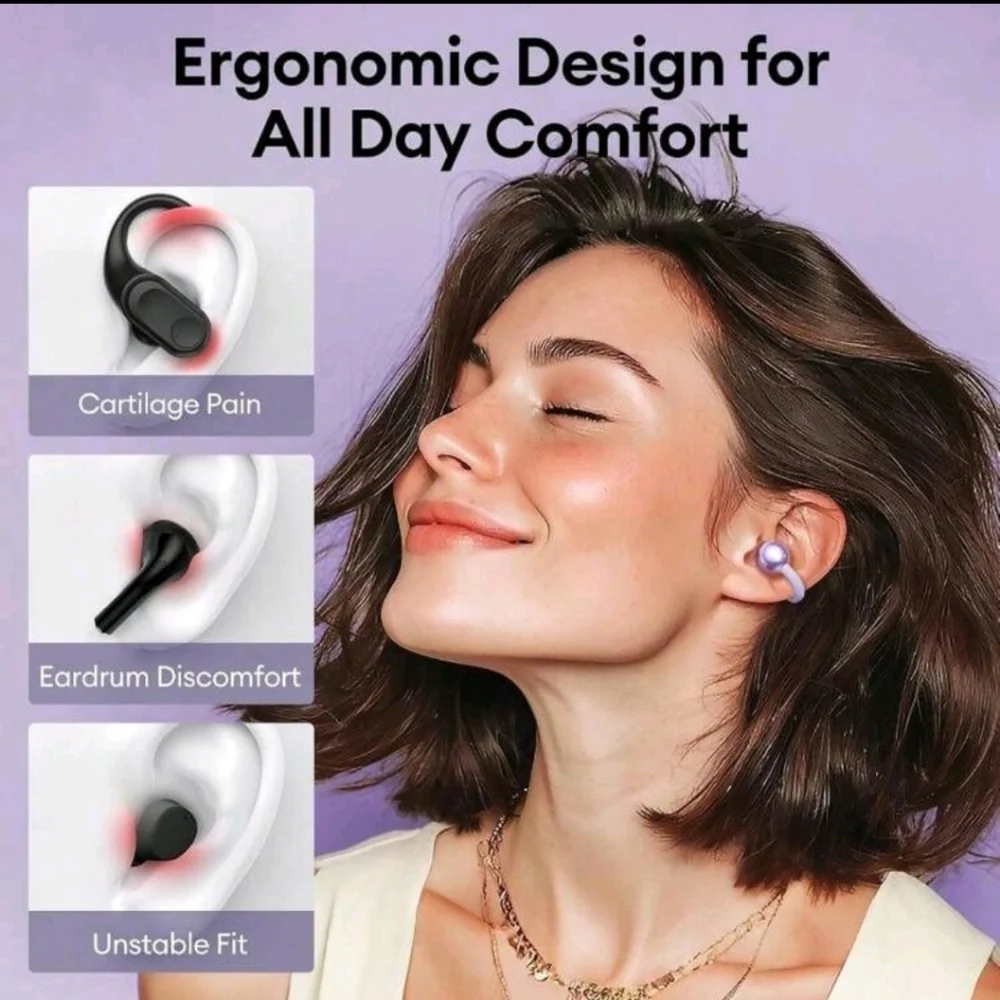 Purple Earphones with Butterfly Accessories